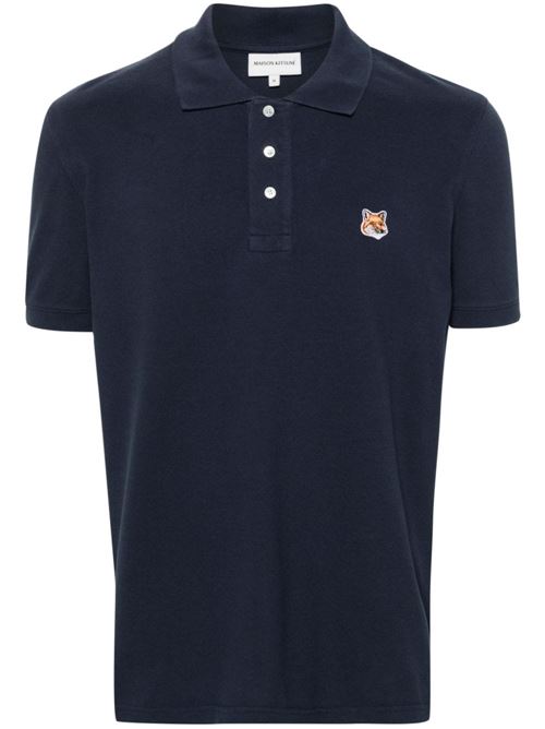 indigo blue polo Maison Kitsuné | LM00208KJ7002P476